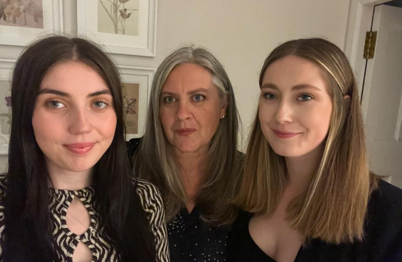 Roz with her daughters